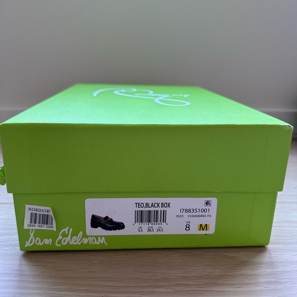 Sam Edelman Teo black lug sole loafers size 8 - Picture 5 of 6